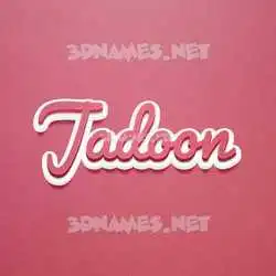 jadoon in Red Scribble style - 3D name wallpaper