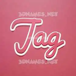 jag in Red Scribble style - 3D name wallpaper