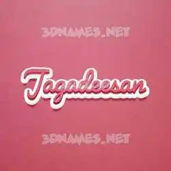 jagadeesan in Red Scribble style - 3D name wallpaper