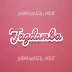 jagdamba in Red Scribble style - 3D name wallpaper