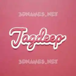 jagdeep in Red Scribble style - 3D name wallpaper