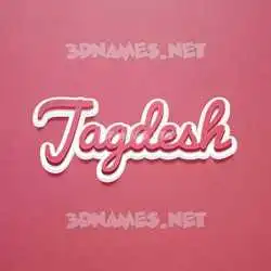 jagdesh in Red Scribble style - 3D name wallpaper