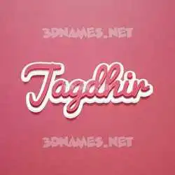 jagdhir in Red Scribble style - 3D name wallpaper