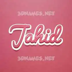 jahid in Red Scribble style - 3D name wallpaper