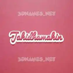 jahidhamahin in Red Scribble style - 3D name wallpaper