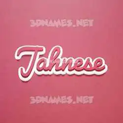 jahnese in Red Scribble style - 3D name wallpaper