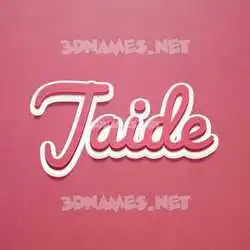 jaide in Red Scribble style - 3D name wallpaper