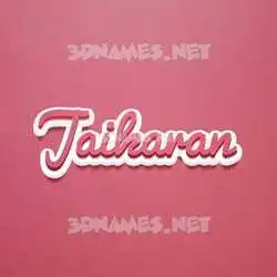 jaikaran in Red Scribble style - 3D name wallpaper
