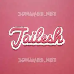 jailesh in Red Scribble style - 3D name wallpaper