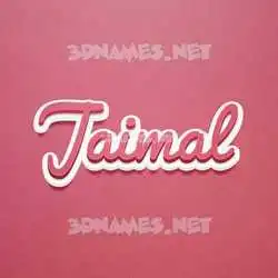 jaimal in Red Scribble style - 3D name wallpaper