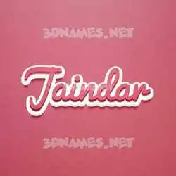 jaindar in Red Scribble style - 3D name wallpaper