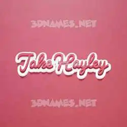 jake hayley in Red Scribble style - 3D name wallpaper