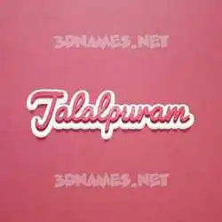 jalalpuram in Red Scribble style - 3D name wallpaper