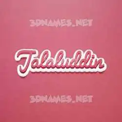jalaluddin in Red Scribble style - 3D name wallpaper