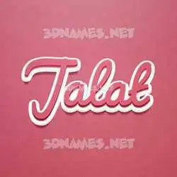 jalat in Red Scribble style - 3D name wallpaper