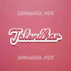jalendhar in Red Scribble style - 3D name wallpaper