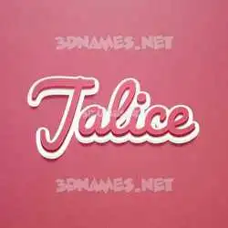 jalice in Red Scribble style - 3D name wallpaper