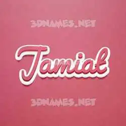 jamiat in Red Scribble style - 3D name wallpaper