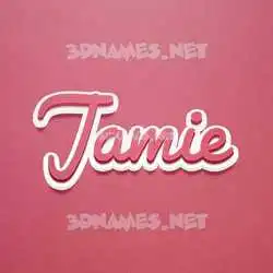 jamie in Red Scribble style - 3D name wallpaper