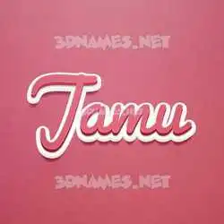 jamu in Red Scribble style - 3D name wallpaper