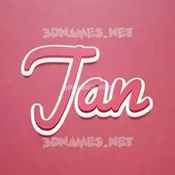 jan in Red Scribble style - 3D name wallpaper