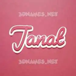 janat in Red Scribble style - 3D name wallpaper