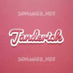 janderick in Red Scribble style - 3D name wallpaper