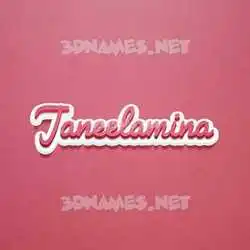janeelamina in Red Scribble style - 3D name wallpaper