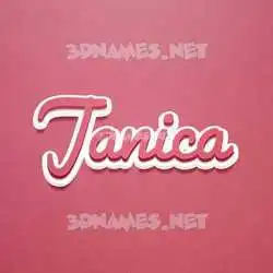 janica in Red Scribble style - 3D name wallpaper