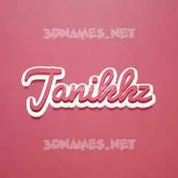 janikkz in Red Scribble style - 3D name wallpaper