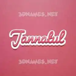 jannatul in Red Scribble style - 3D name wallpaper