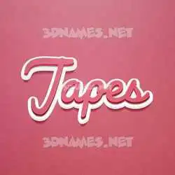 japes in Red Scribble style - 3D name wallpaper