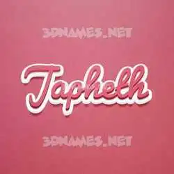japheth in Red Scribble style - 3D name wallpaper