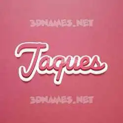jaques in Red Scribble style - 3D name wallpaper