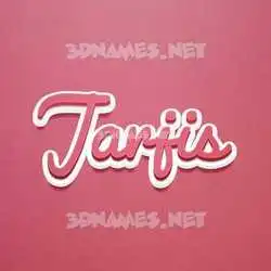 jarjis in Red Scribble style - 3D name wallpaper