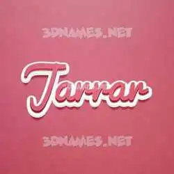 jarrar in Red Scribble style - 3D name wallpaper