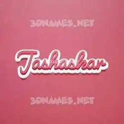 jashaskar in Red Scribble style - 3D name wallpaper