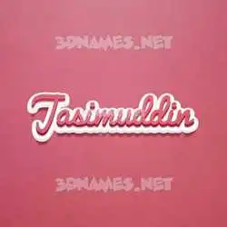 jasimuddin in Red Scribble style - 3D name wallpaper
