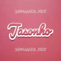 jasonho in Red Scribble style - 3D name wallpaper