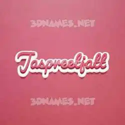 jaspreetjatt in Red Scribble style - 3D name wallpaper