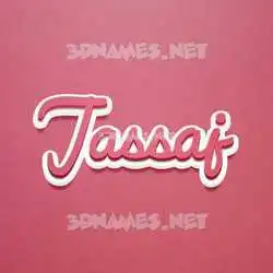 jassaj in Red Scribble style - 3D name wallpaper