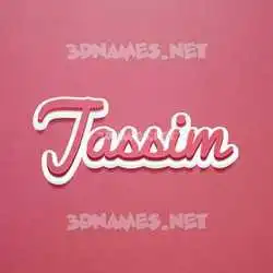 jassim in Red Scribble style - 3D name wallpaper