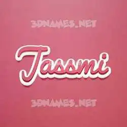 jassmi in Red Scribble style - 3D name wallpaper