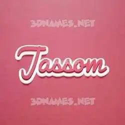 jassom in Red Scribble style - 3D name wallpaper