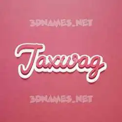 jaxwag in Red Scribble style - 3D name wallpaper