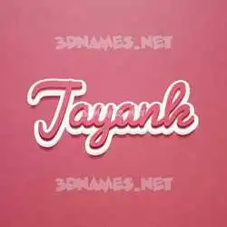 jayank in Red Scribble style - 3D name wallpaper