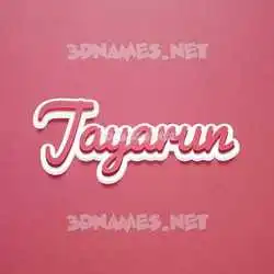 jayarun in Red Scribble style - 3D name wallpaper
