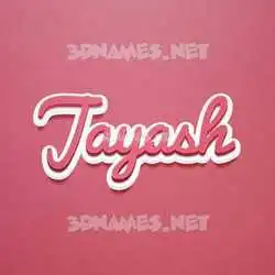 jayash in Red Scribble style - 3D name wallpaper