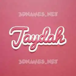 jaydah in Red Scribble style - 3D name wallpaper