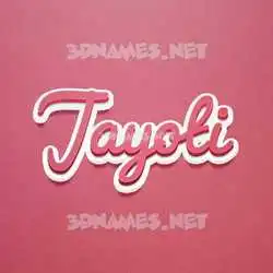 jayoti in Red Scribble style - 3D name wallpaper